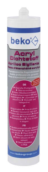 Plastoelastische Fugendichtmasse Acryl weiss 310ml